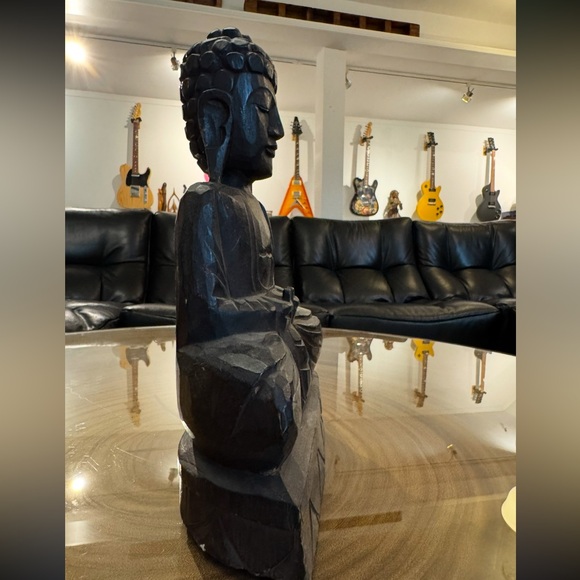 Vintage Wood Carved Buddha - Picture 4 of 8